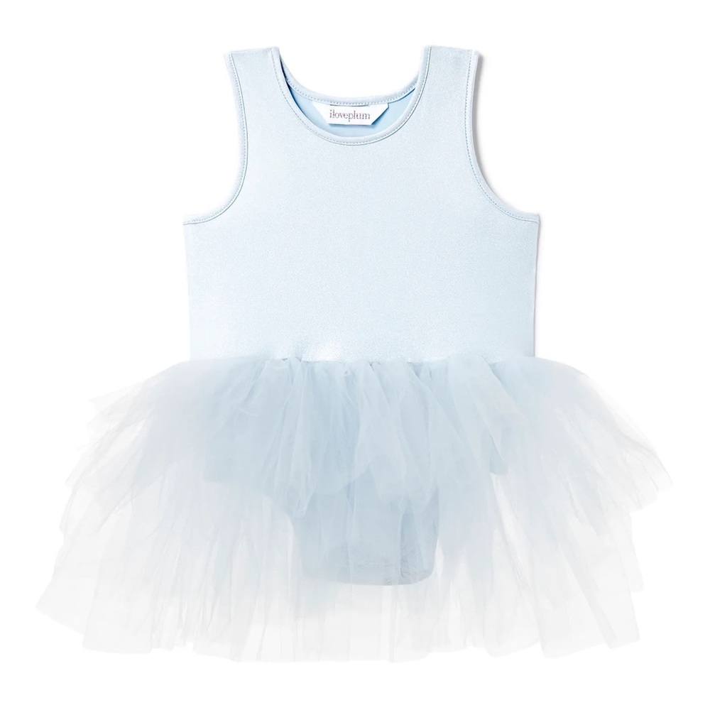 1Y | Light blue metallic baby tutu